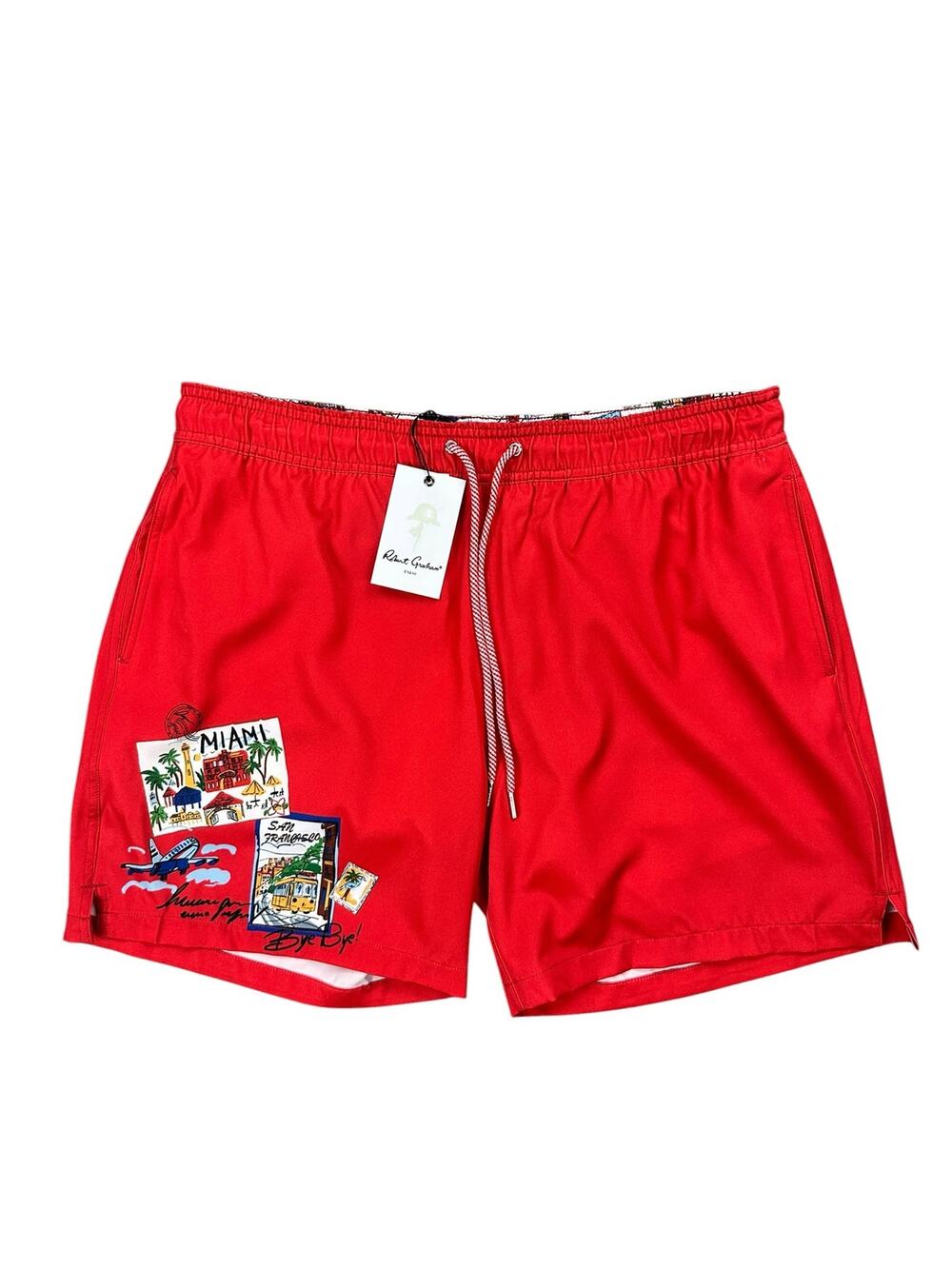 Robert Graham Traveling Swim Trunks Around the World — Size Large